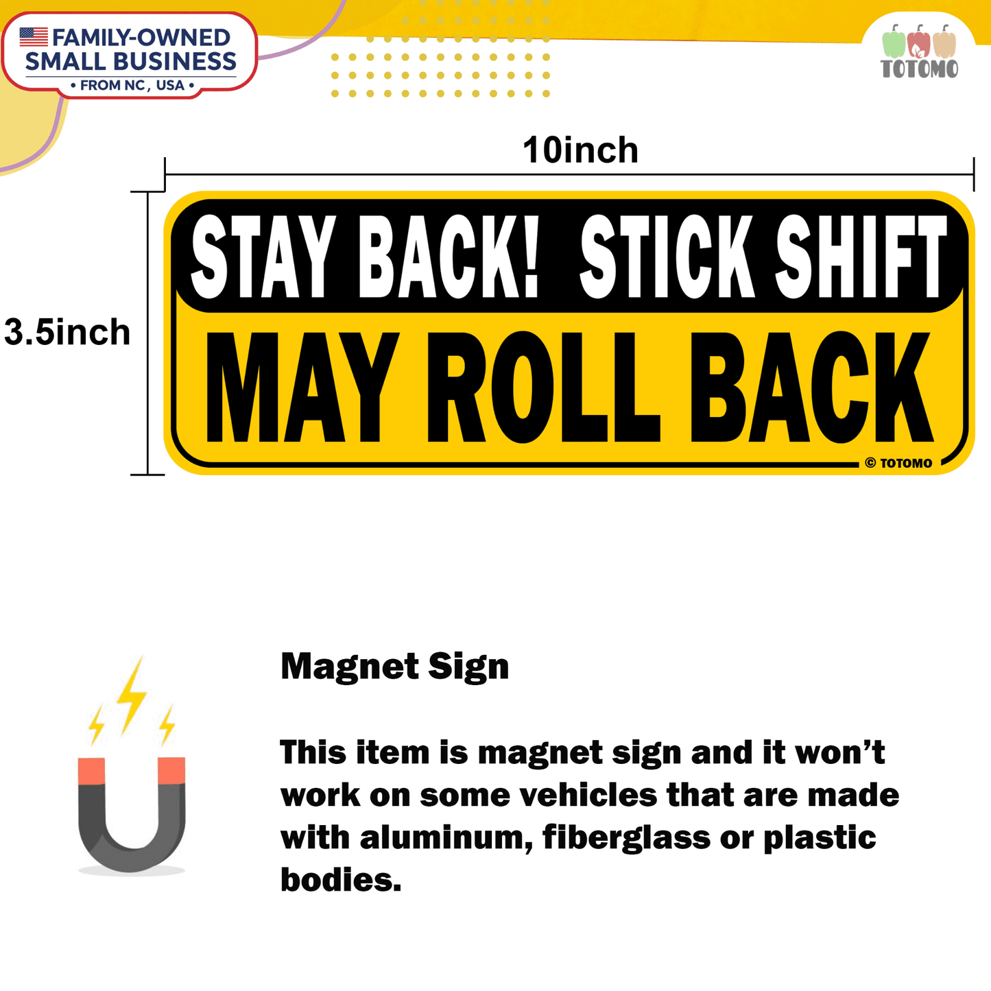 Learning Stick Shift Manual Transmission Car Bumper Magnet Sticker Sign New Student Driver