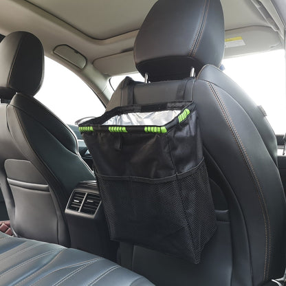 Fznkrag Car Trash Can 3.2 Gallons Large Capacity Hanging Car Trash Bin with 4 Storage Pockets for Car SUV