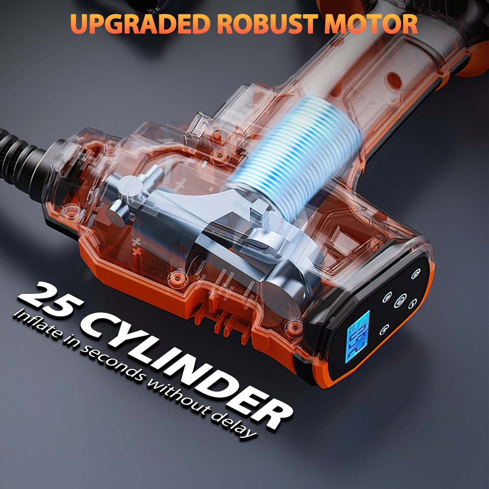 Cordless Tire Inflator, UNTIMATY Portable Air Compressor, 150PSI Handheld Air Pump with 21V Rechargeable Battery, Digital Pressure Gauge for Cars Motorcycles