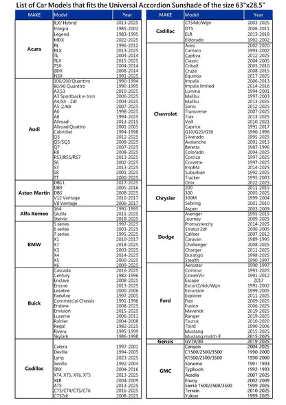 Auto Drive Lightweight Silver Accordion Sunshade 1 Pack,63" x 28.5"