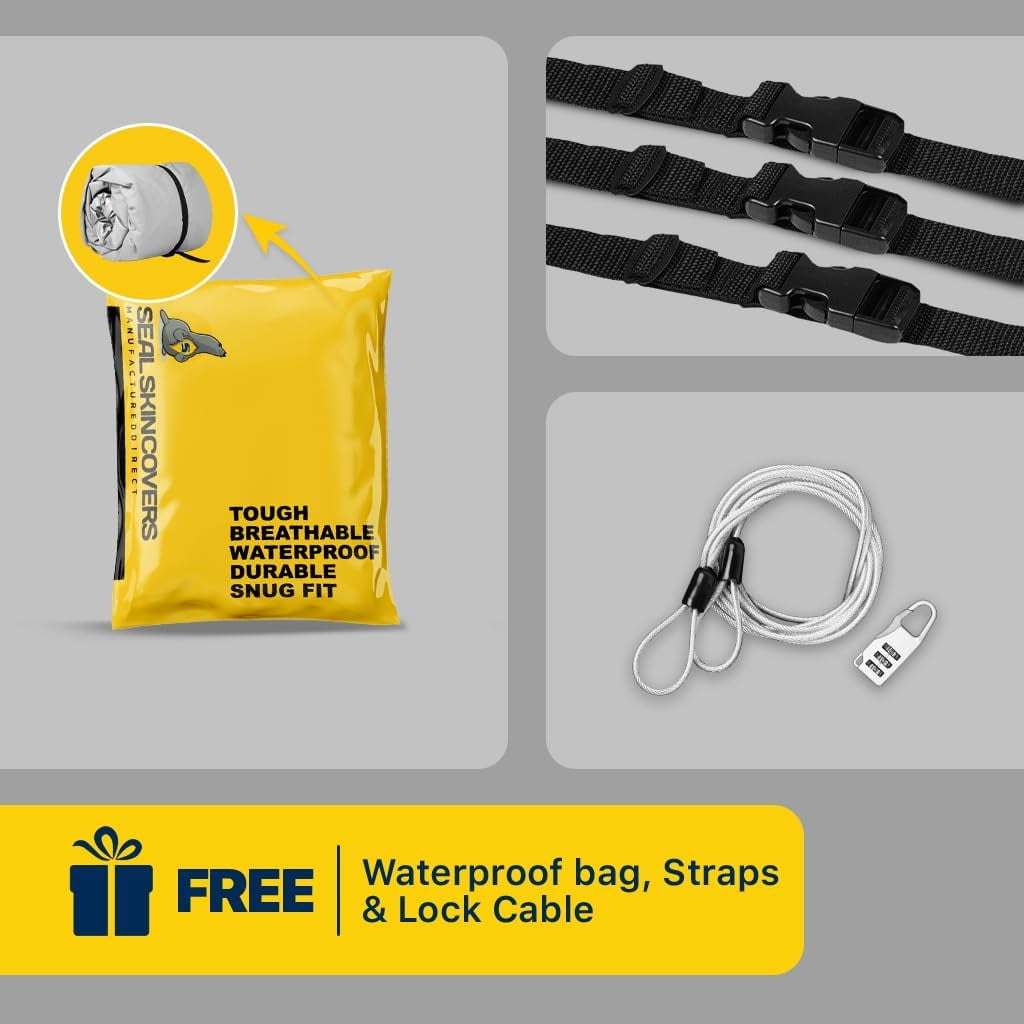 Seal Skin Outdoor SUV Car Cover, Waterproof All-Weather Protection - Fits (181"-194" L)