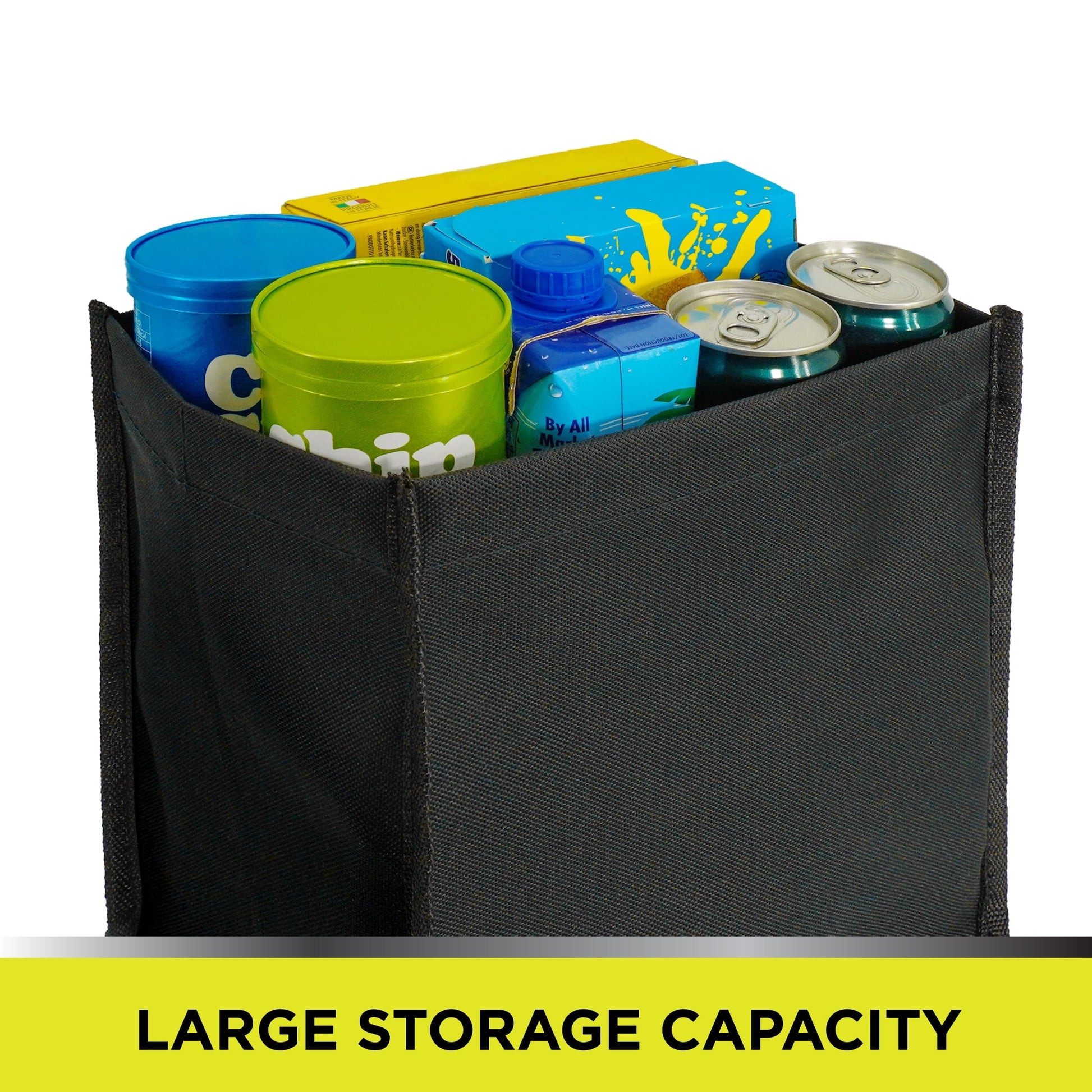 (2 pack) Auto Drive Trash Bin Collapsible Portable Auto Garbage Bag Multipurpose Car Organizer (Black)