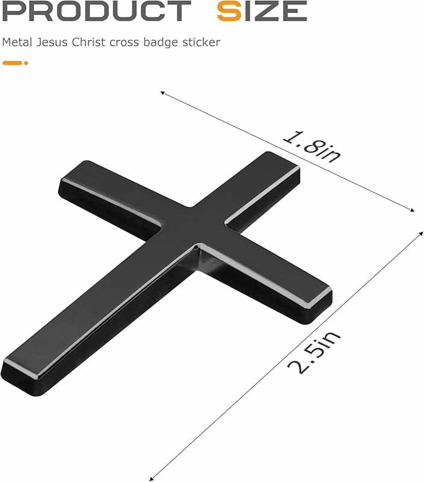 Christian Cross Exterior Car Decal - Versatile Decor Sticker for All Vehicles (Cars/SUVs/Motorcycles)