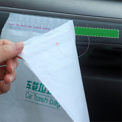 Vrorvz Disposable Car Trash Bag with Adhesive for Easy Storage Keeps Car Clean Suit for Families and Road Trips Made from Odorless PE Material Holds 1 Gallon of Car Waste 20 Pack