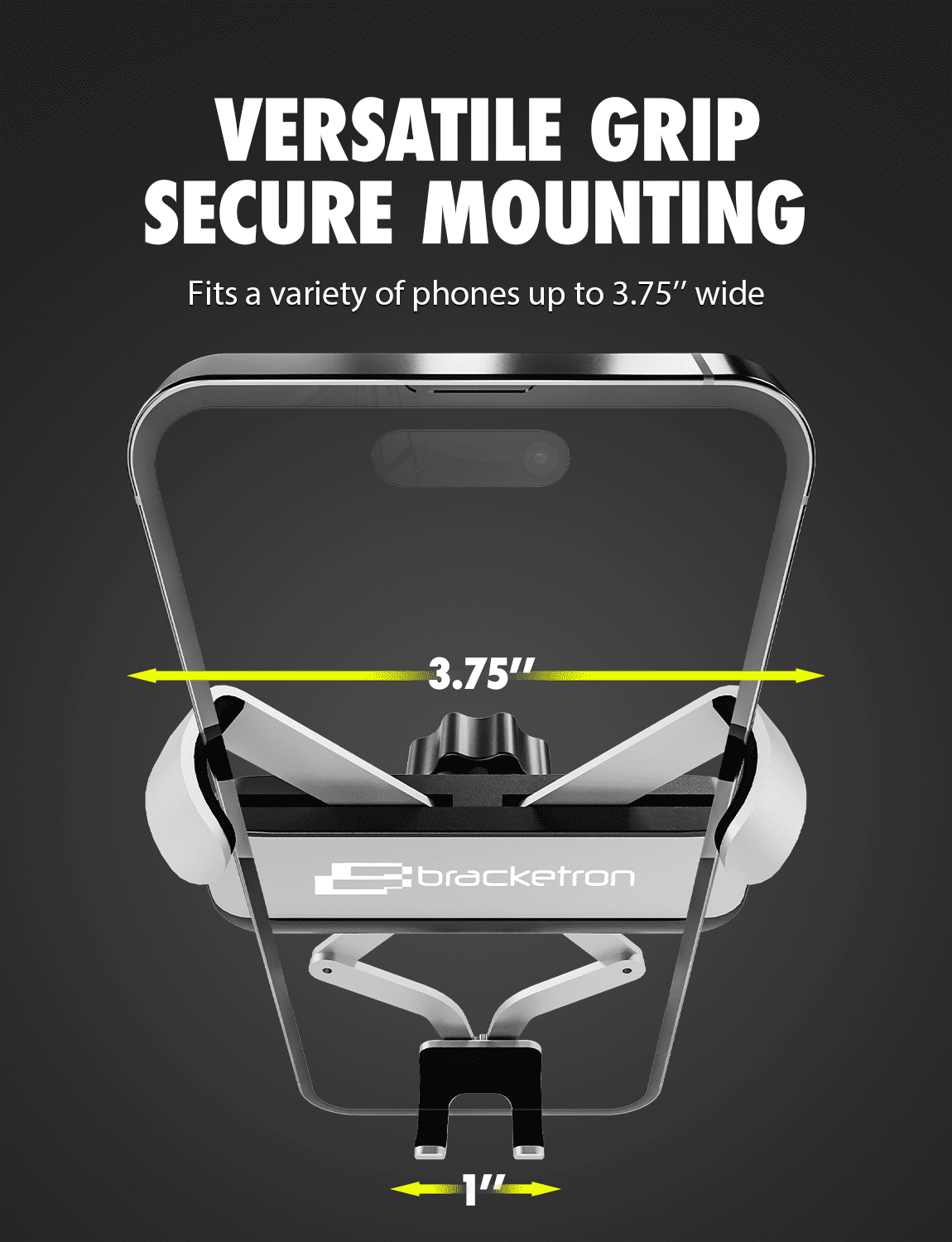 Bracketron AutoGrip Gravity Universal Car Vent Phone Mount, Hands-Free Cell Phone Holder for Car, Adjustable 360° Air Vent Mount Compatible with iPhone & Samsung