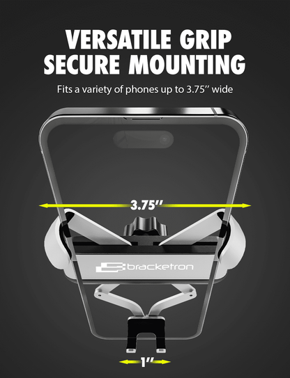 Bracketron AutoGrip Gravity Universal Car Vent Phone Mount, Hands-Free Cell Phone Holder for Car, Adjustable 360° Air Vent Mount Compatible with iPhone & Samsung