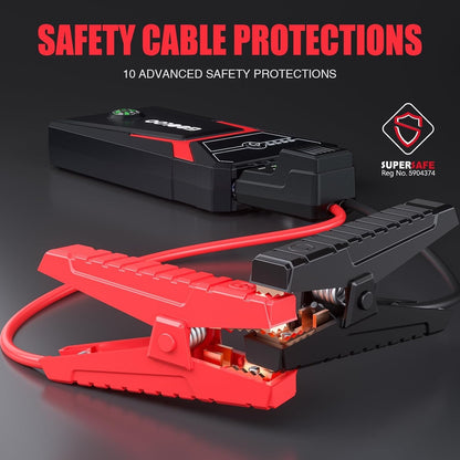 GOOLOO Car Jump Starter, 1500A Peak 12V Battery Jump Box with Quick Charge Out(Up to 6.0L Gas and 4.0L Diesel Engines), GE1500 Portable Battery Booster Pack Power Bank Car Starter