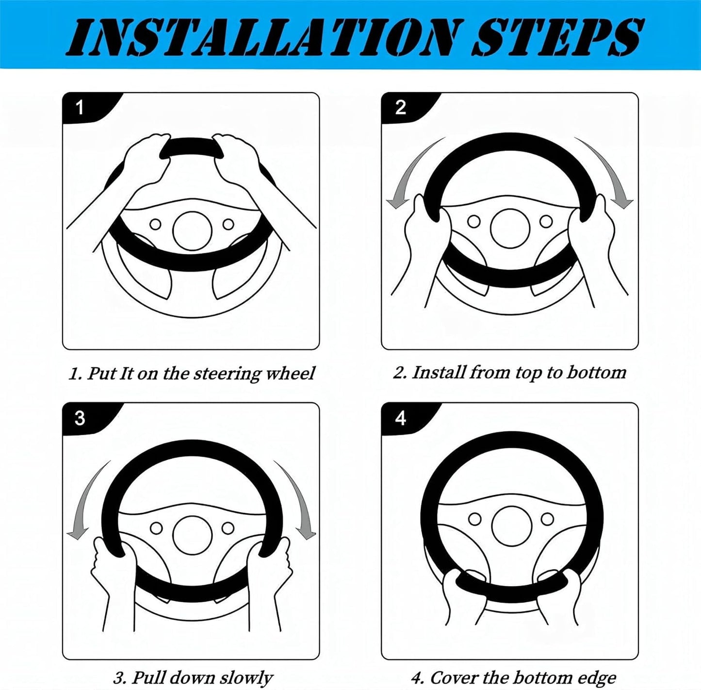 Fluffy Steering Wheel Cover, Universal 15 Inch Colorful Rhinestones Car Steering Wheel Cover, Sparkly Crystal Diamond Steering Wheel Protector for Women Girls,Purple