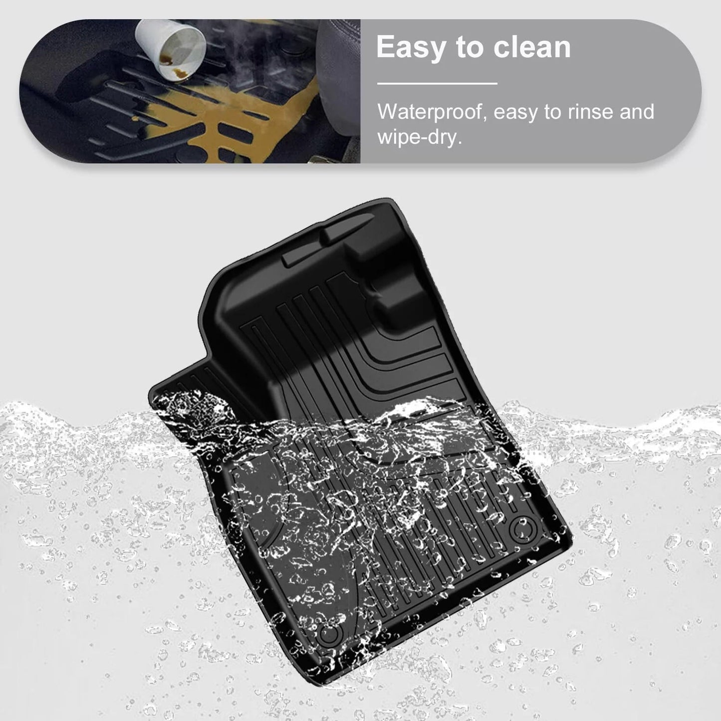 AOMSAZTO Car Floor Mats & Cargo Liner TPE Rear Trunk Mat Set For Honda Accord 2018-2022 All Weather Protection Automotive Floor Liners & Trunk Mat ,Custom Fit Car Accessories Car Mats