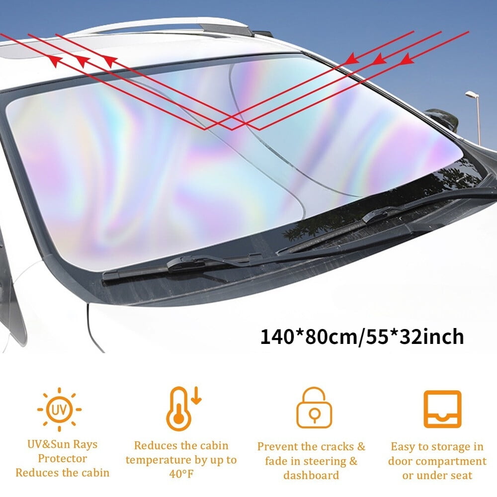 Che Yi Bao Foldable Front Window Windshield Sun Shade Shield Cover, Visor UV Block, 55x32 inch