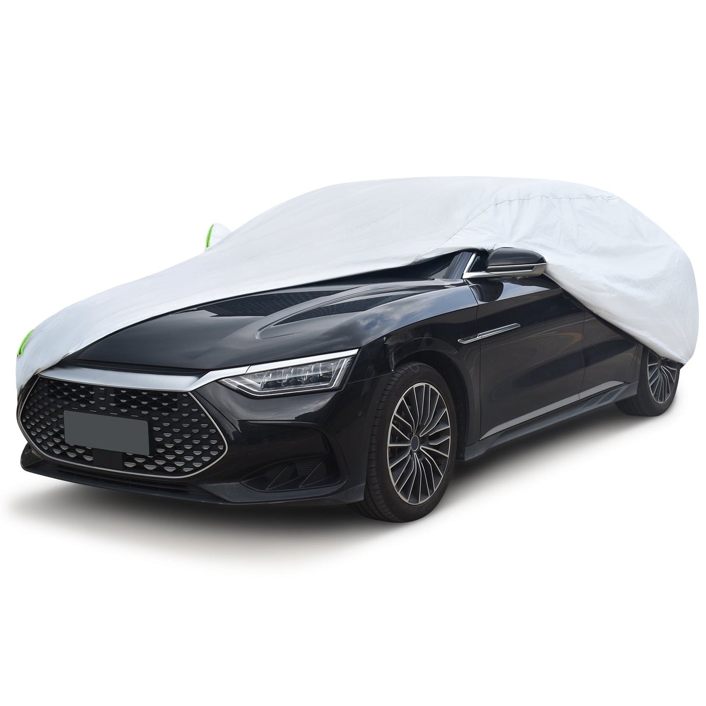 Pecham Car Cover Waterproof with Side Door Zipper All Weather Upgraded UV Protective Vehicle Cover-192"x71"x59" Sedan Cover