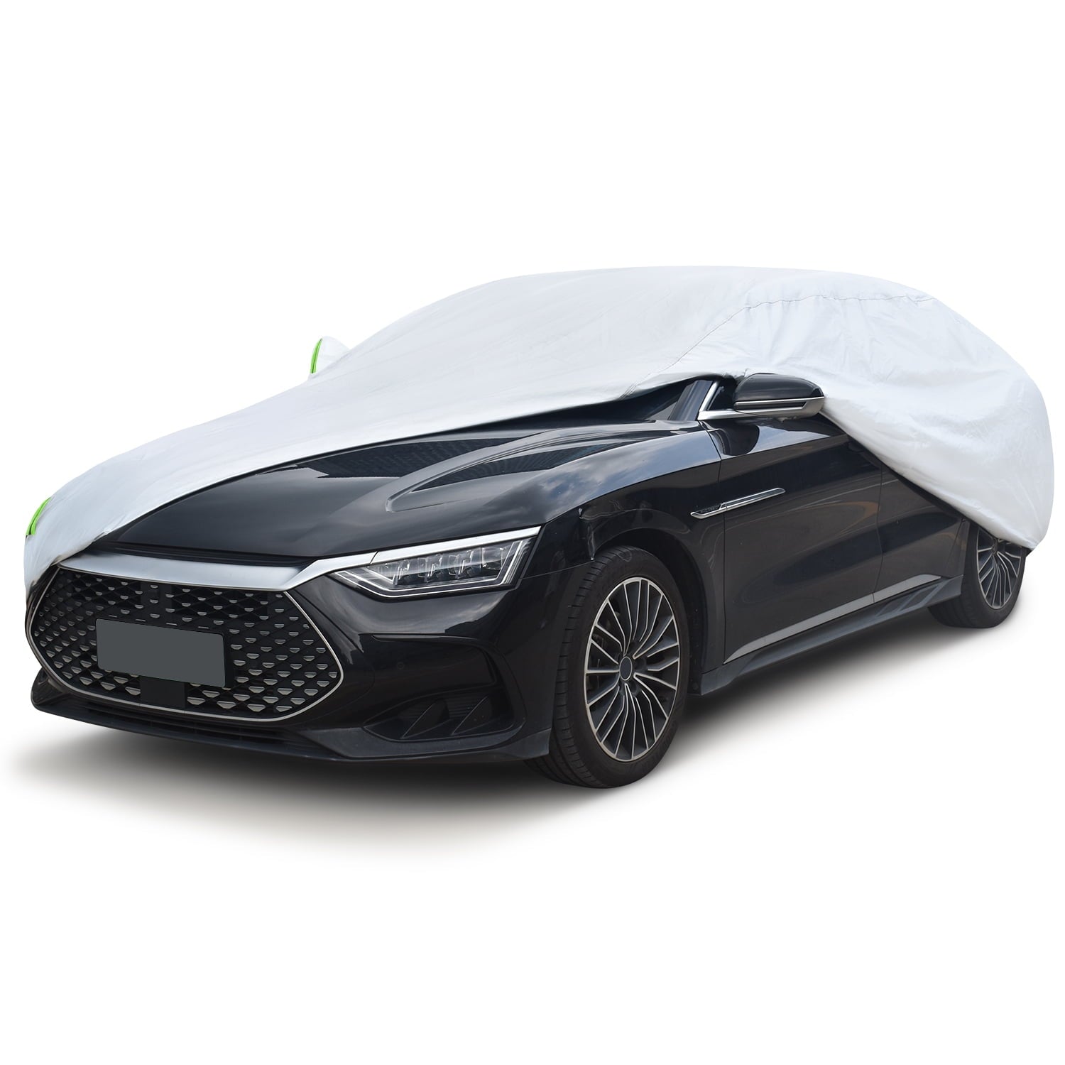 Pecham Car Cover Waterproof with Side Door Zipper All Weather Upgraded UV Protective Vehicle Cover-192"x71"x59" Sedan Cover