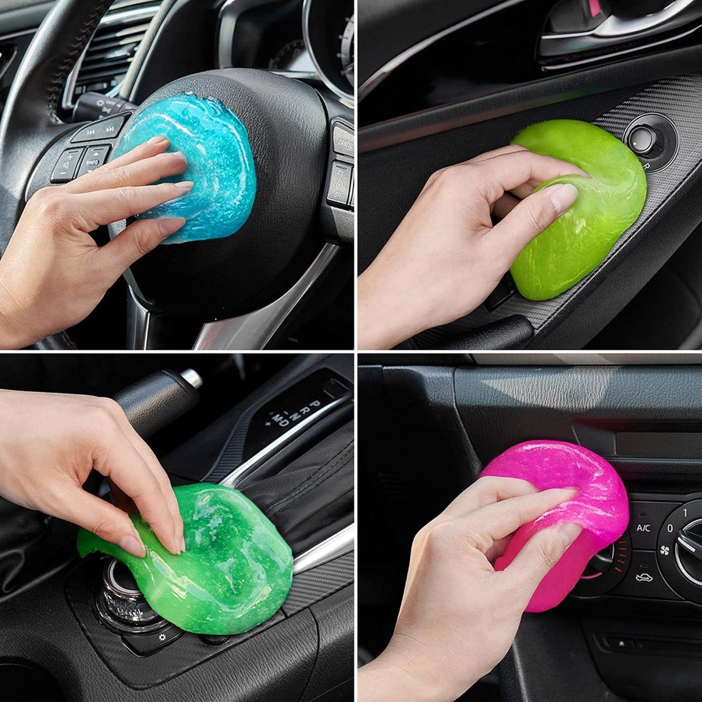 4 PACK DB slime cleaning gel, Car Cleaning Gels Auto Detailing Tools Cleaning Putty Car Interior Cleaner multi color