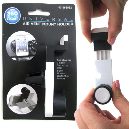 2 Pack Universal 360 Rotating Car Air Vent Mount Cradle Holder Cell Phone GPS