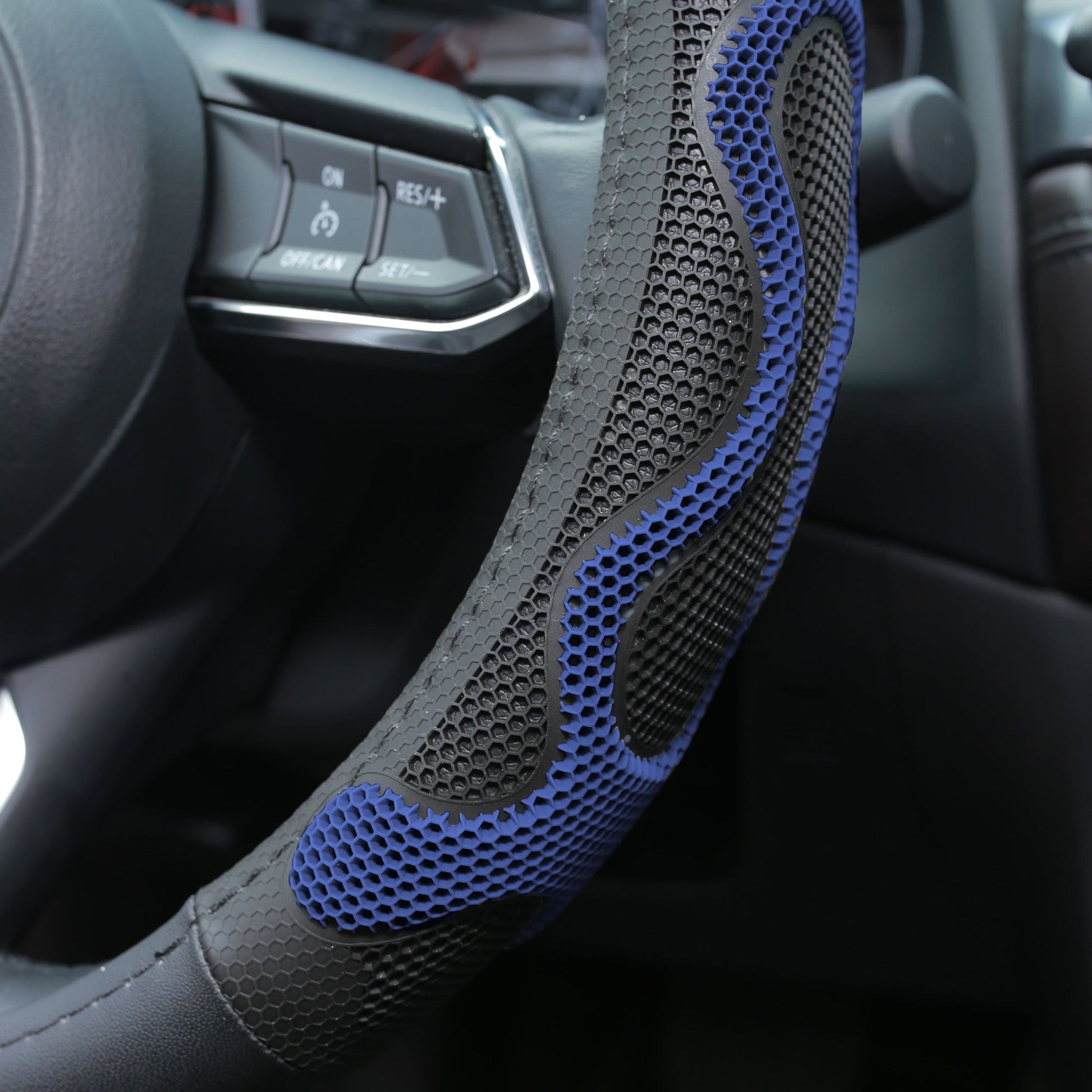 FH Group Universal PU Leather Car Steering Wheel Covers w/ Anti-Slip Grip Fits 14.5"-15.5"