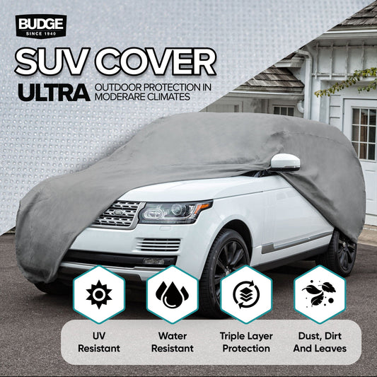 Budge Ultra SUV Car Cover, Durable, UV & Water-Resistant SUV Protection, Size 1 for Midsize Vehicles
