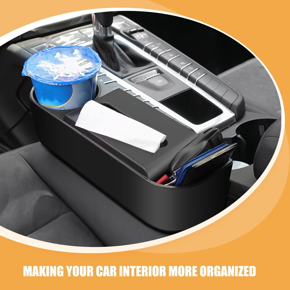 COSMOBETTY Spacesaving Car Interior Accessories Black Abs 1Set 11.8x6.7x3.9in