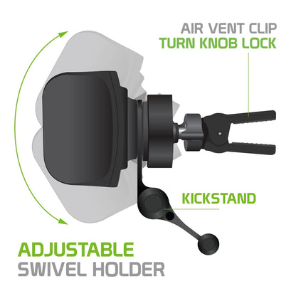 Cellet Car Vent Phone Mount with Kickstand, 360° Rotation, Universal Fit