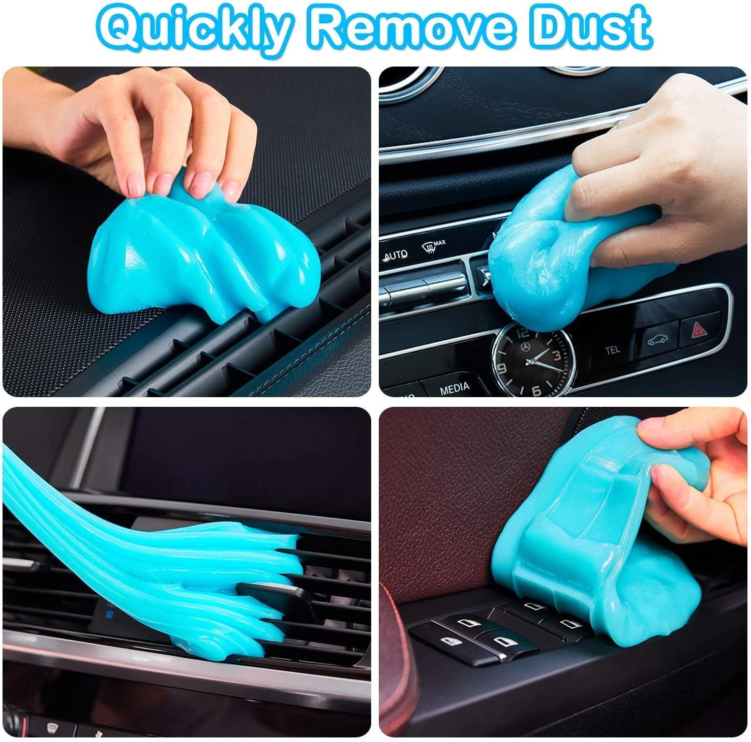 PULIDIKI Car Cleaning Gel Detailing Kit - Automotive Dust Crevice Cleaner Slime for Auto Interior Detail Removal - Putty for Keyboard Cleaning and Car Accessories