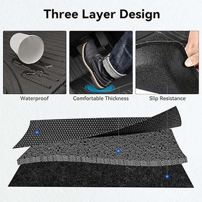 AOMSAZTO Car Floor Mats & Cargo Liner TPE Rear Trunk Mat Set For Honda Accord 2018-2022 All Weather Protection Automotive Floor Liners & Trunk Mat ,Custom Fit Car Accessories Car Mats