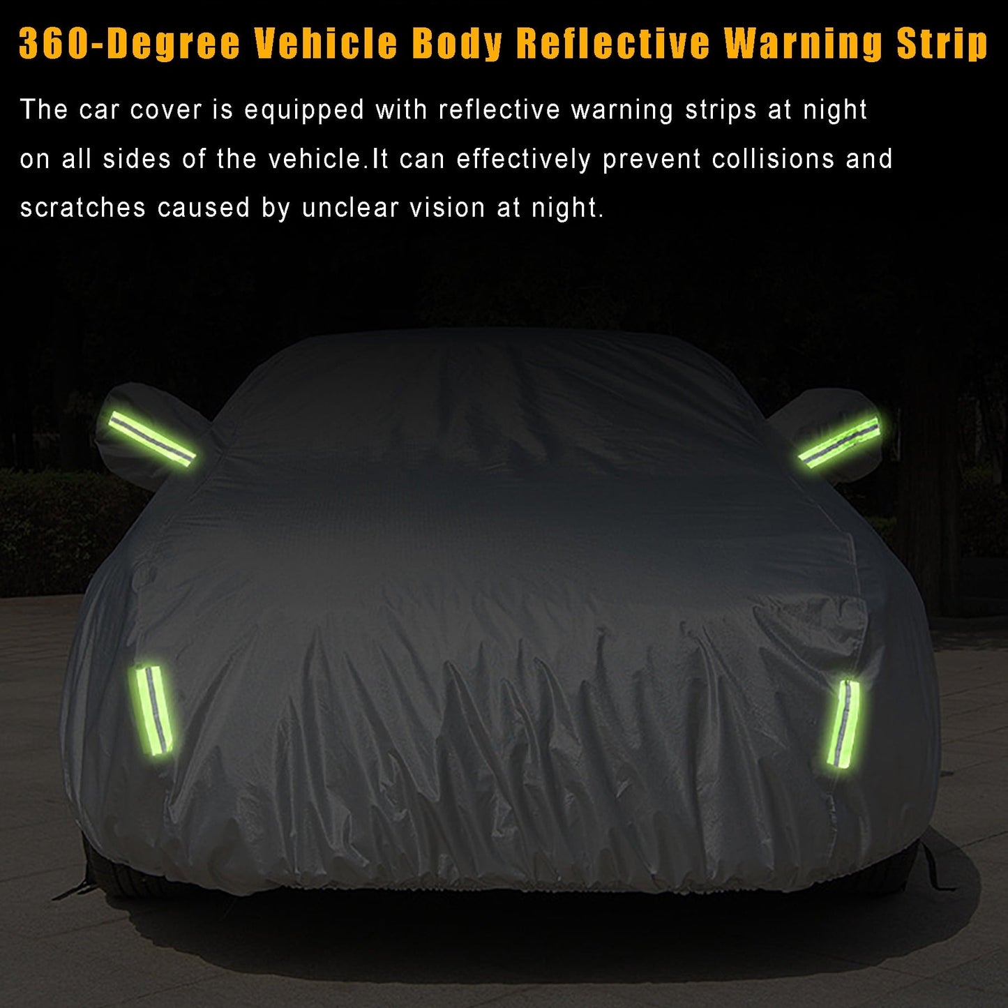 Pecham Car Cover Waterproof with Side Door Zipper All Weather Upgraded UV Protective Vehicle Cover-192"x71"x59" Sedan Cover