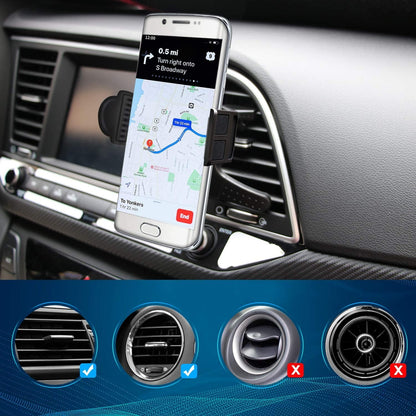 GUANDA Car Phone Holder for Air Vent, Secure Hook Clip with 360° Adjustable Mount, Compatible with iPhone, Samsung and Android Phones