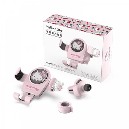 WANNGWEE Hello Kitty Phone Mount for Car, Pink Cat Air Vent Clip Car Phone Holder Mount Fit for All Cell Phone, Pretty Car Accessories for Women and Girls WW728#1632