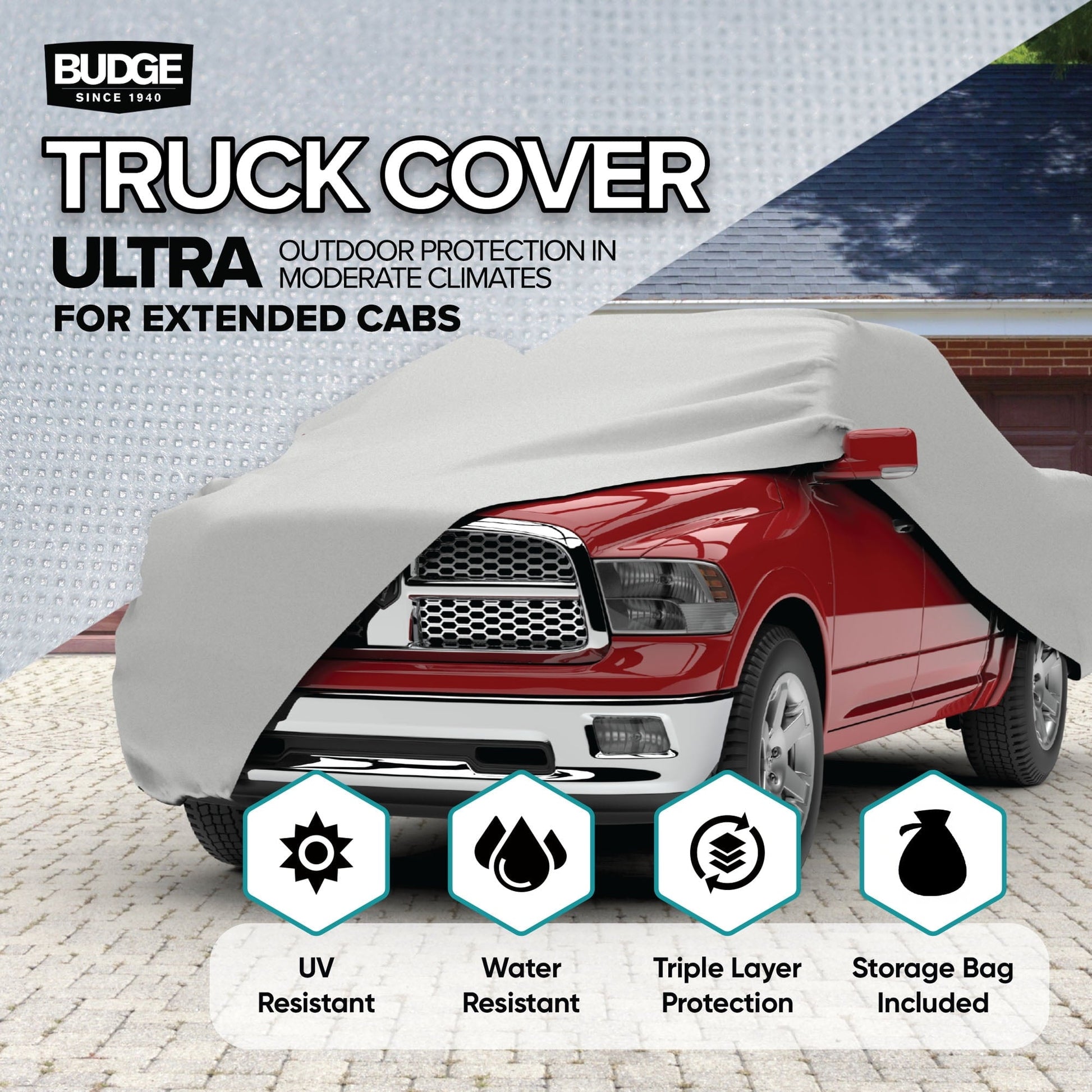 Budge Industries Ultra Truck Cover - Standard UV and Dirt Protection for Trucks (Multiple Sizes)