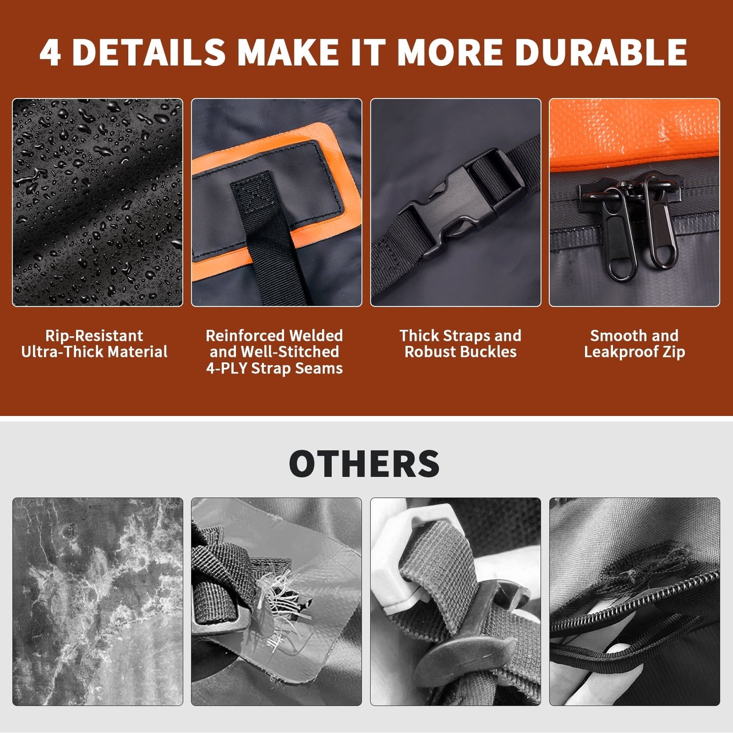 NEXPOW Car Rooftop Cargo Carrier Bag, 21 Cubic Feet Waterproof Heavy Duty 840D Car Roof Bag for All Vehicle with/Without Racks