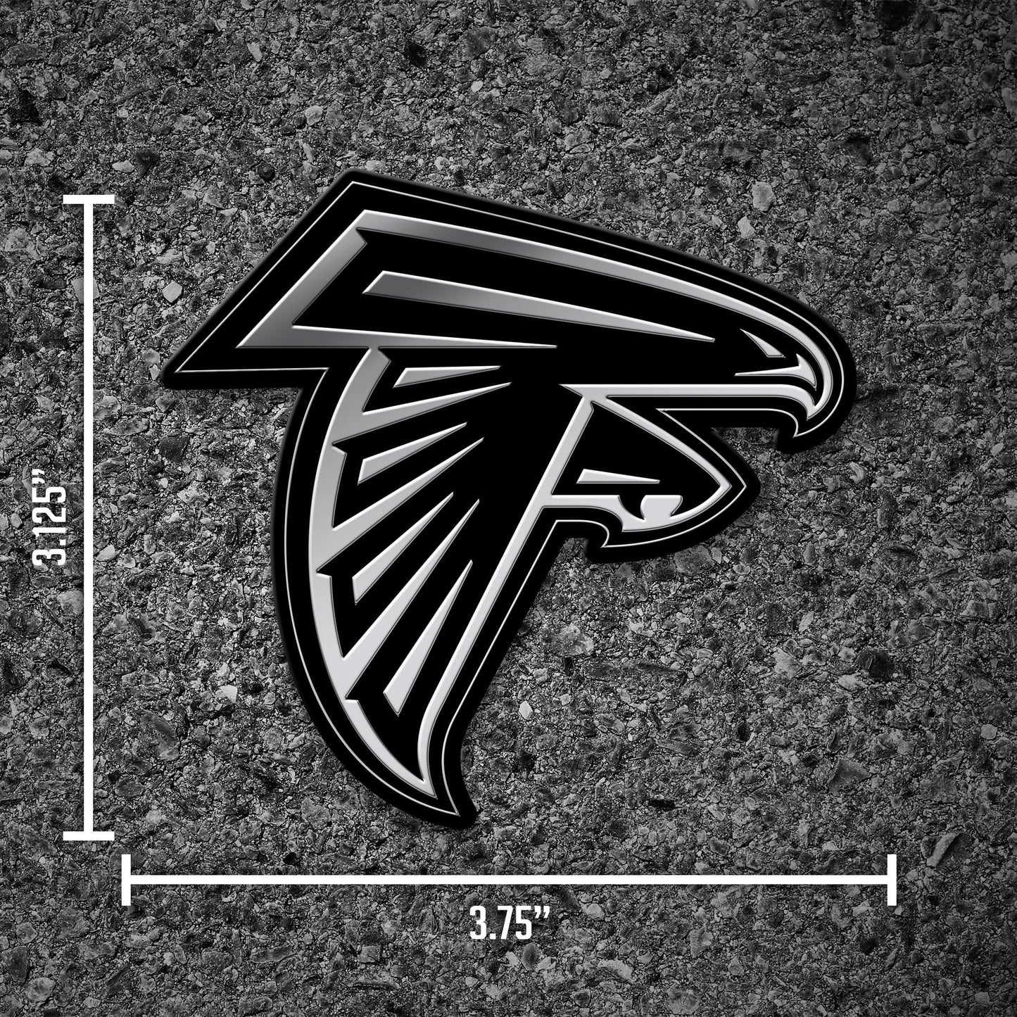 NFL Football Atlanta Falcons Standard 3.5" x 5" Plastic Emblem