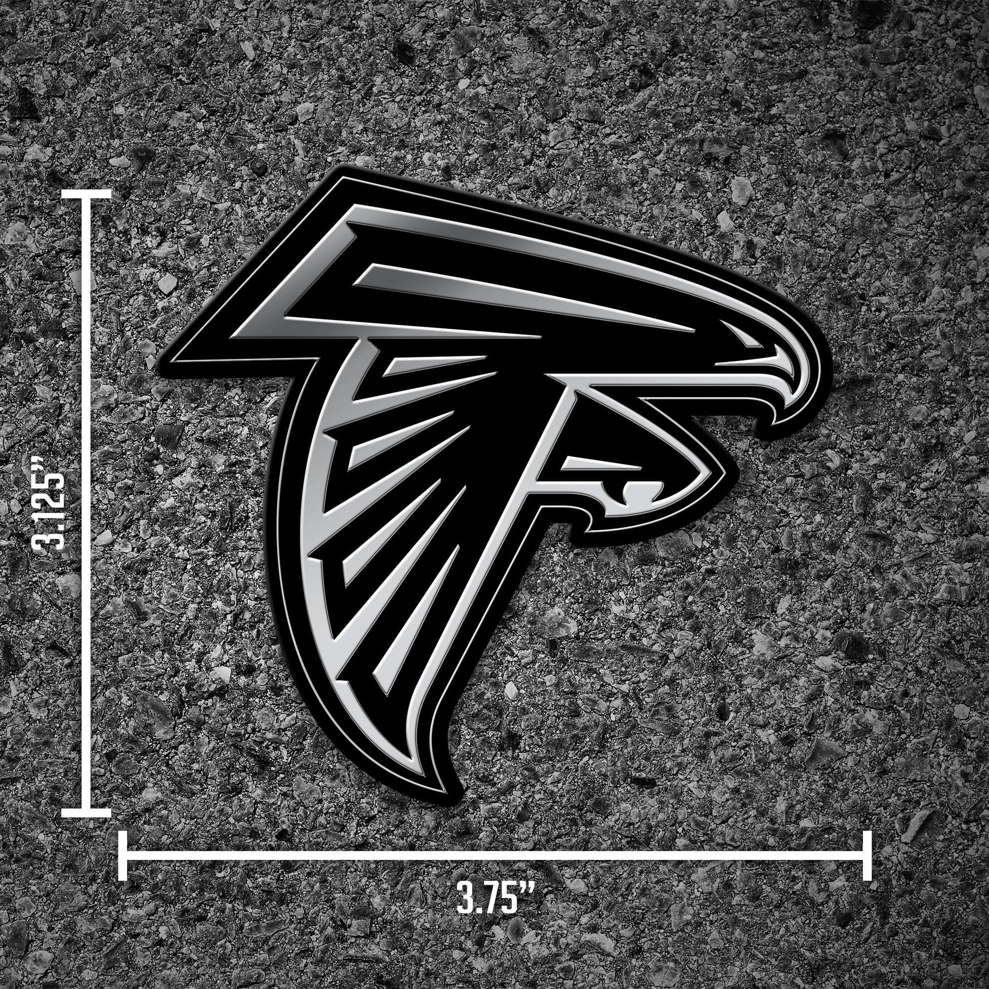 NFL Football Atlanta Falcons Standard 3.5" x 5" Plastic Emblem