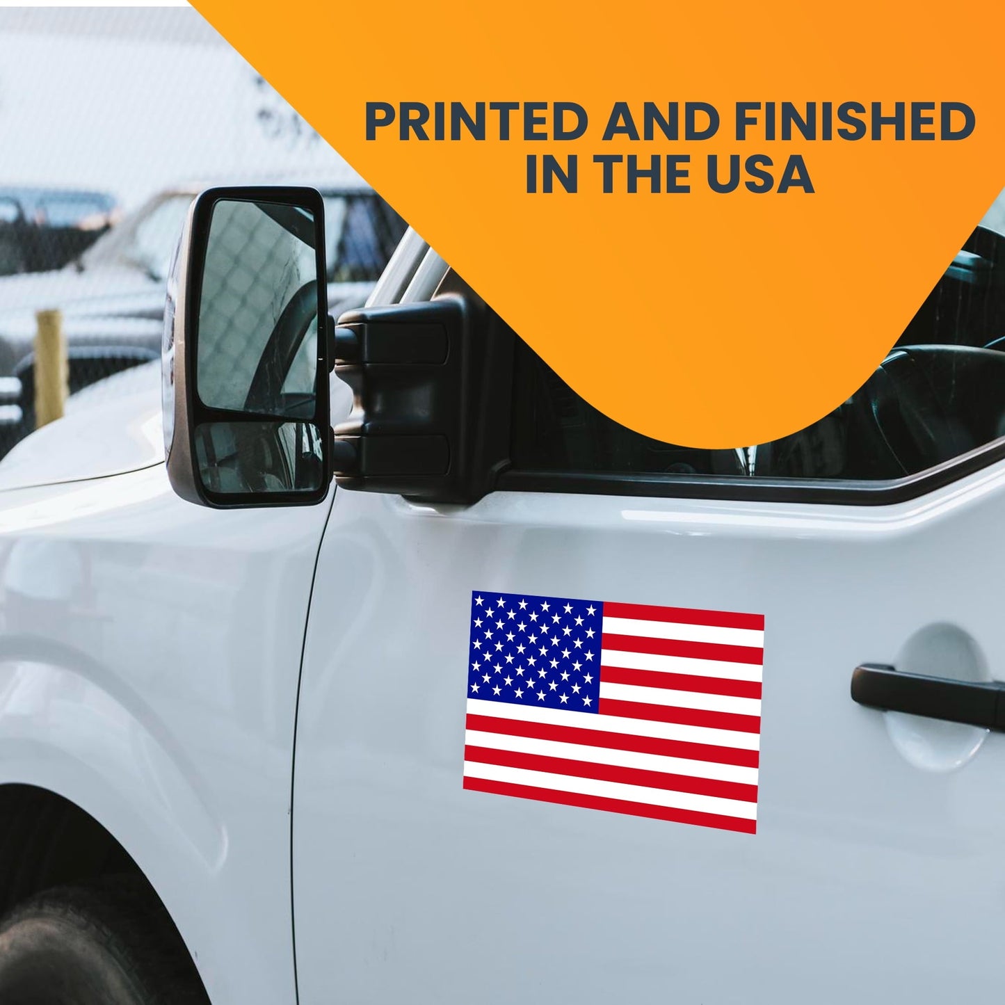 Magnet Me Up American Flag Vinyl Automotive Magnet Decal, 5x8 In, Red, White and Blue