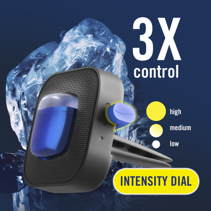 Febreze AUTO Car Air Freshener, Odor-Fighting Car Vent Clip, Platinum Ice, 2 Count