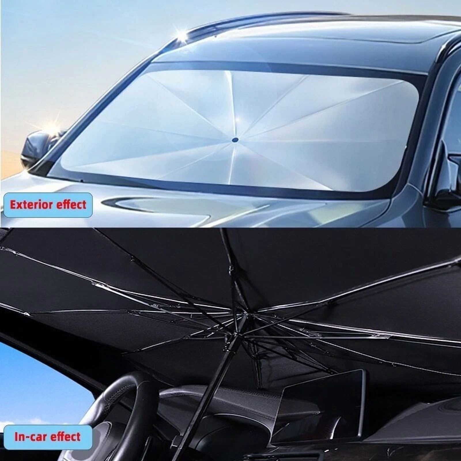 Car Windshield Sun Shade Foldable Umbrella Front Window Cover Visor Uv Umbrella