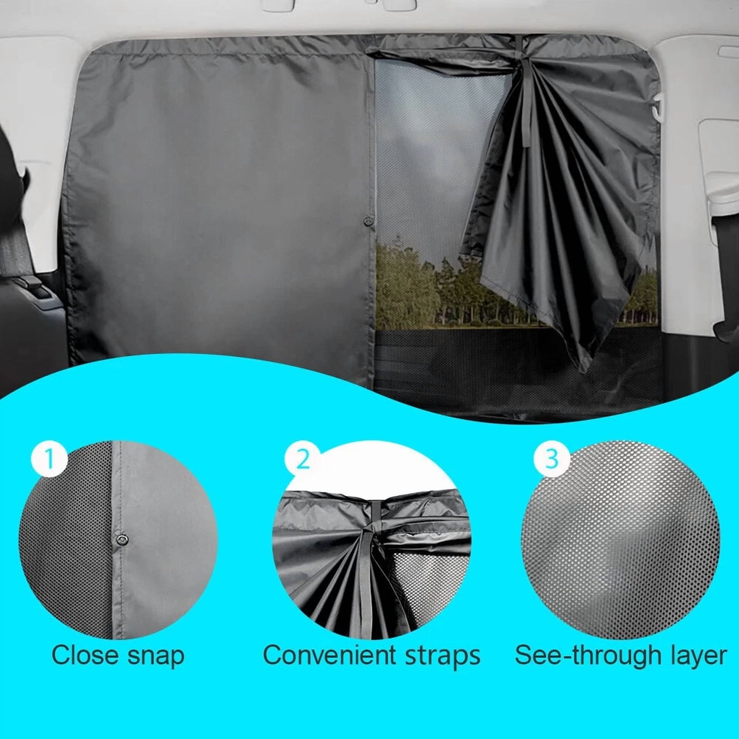 Universal Magnetic Car Side Window Sun Shade Mesh Privacy Screen Uv Protector