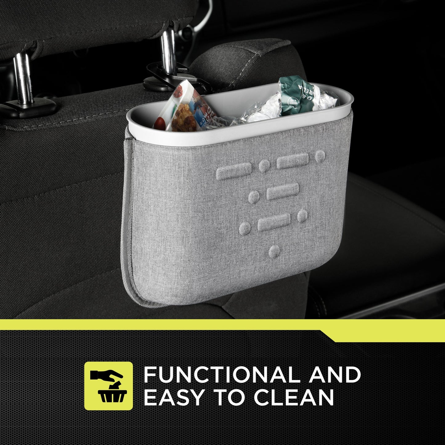 Auto Drive MOLLE Strap Compatible Trash Can, Universal, AZ533782