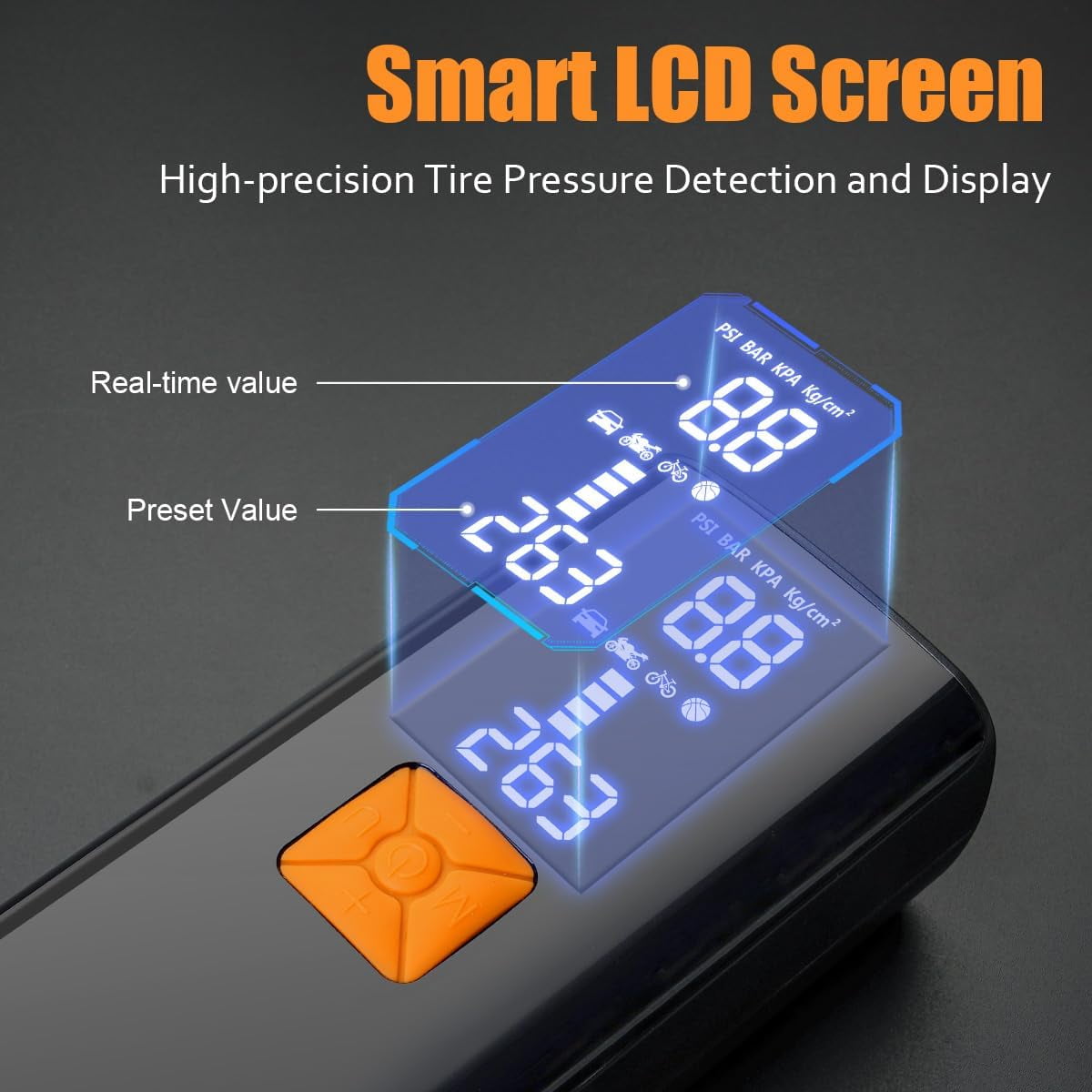 Tire Inflator Portable Air Compressor, Air Pump for Car Tires with Tire Pressure Gauge 150 PSI