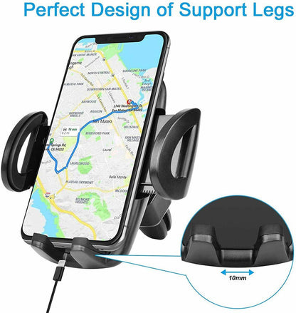 Teckoo Car Air Vent Stand Mount Holder for Mobile Cell Phone GPS Universal 360° Cradle Such:Moto E 2020, iPhone 12 Pro, Galaxy S20 FE 5G, LG Stylo6