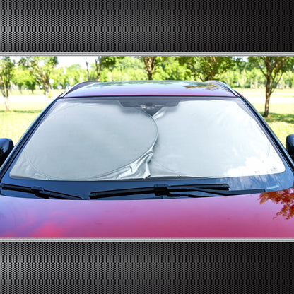 Auto Drive Double Rings Twist Sun Shade Ultimate Protection for Car Windshields1 pack, 63"x29.5"